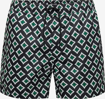 Only & Sons Swim Trunks 'Ted' in Green: front