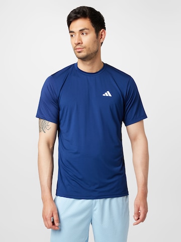 ADIDAS PERFORMANCE Funkční tričko 'Essentials' – modrá: přední strana
