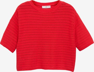 MANGO Sweter 'SANT' w kolorze czerwony: przód