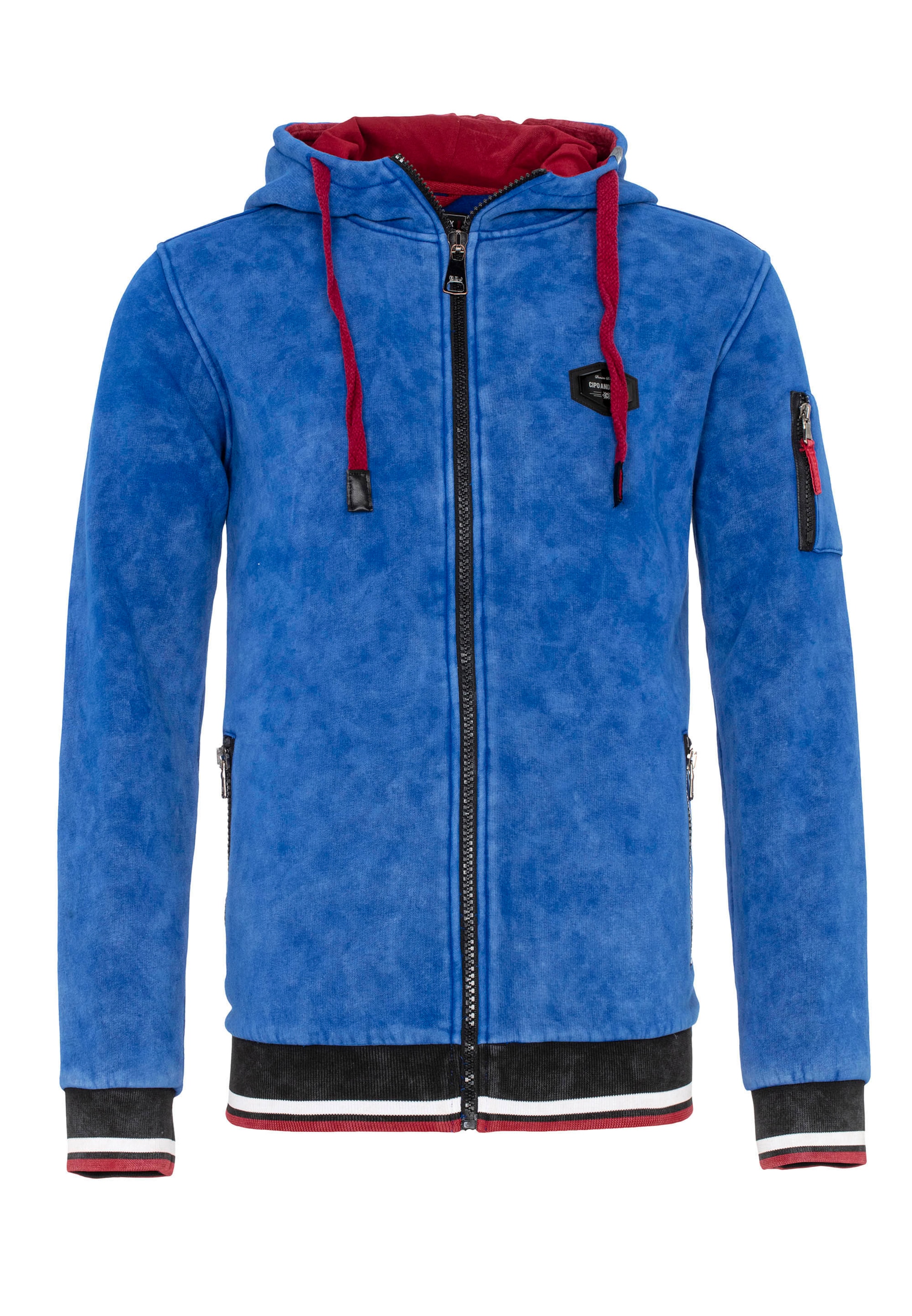 CIPO & BAXX Sweatvest in Blauw: voorkant