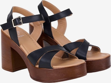 Desa Strap sandal 'Sandalen mit Blockabsatz' in Black: front