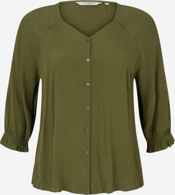 Camicia da donna di Tom Tailor Women + in verde: frontale