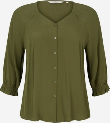 Tom Tailor Women + Blouse in Green: front