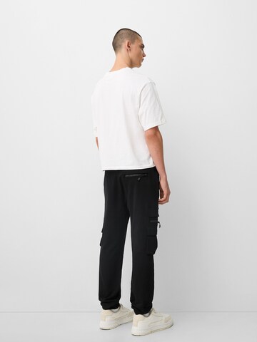 Bershka Tapered Hose in Schwarz