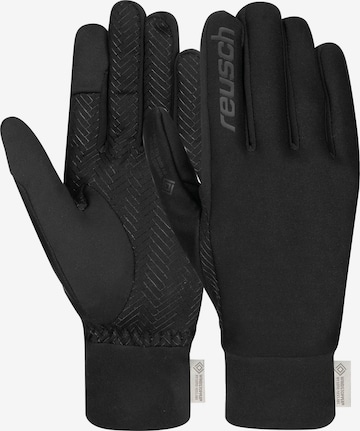 REUSCH Full Finger Gloves 'Karayel WINDSTOPPER® TOUCH-TEC' in Black: front