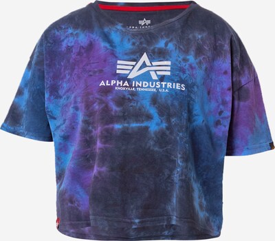 ALPHA INDUSTRIES Тениска в нощно синьо / светлосиньо / лилав / бяло, Преглед на продукта