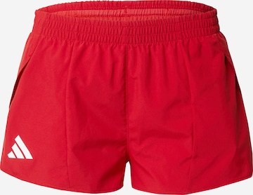 Slimfit Pantaloni sport 'Adizero' de la ADIDAS PERFORMANCE pe roșu: față
