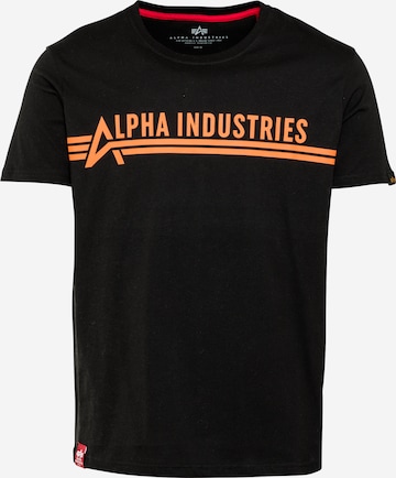 ALPHA INDUSTRIES Póló - fekete: elől