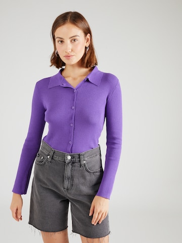 TOPSHOP - Casaco de malha em roxo: frente