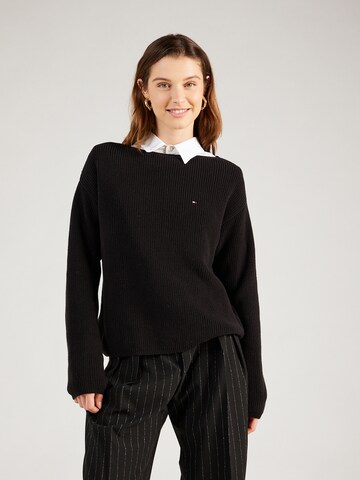 TOMMY HILFIGER Sweater in Black: front