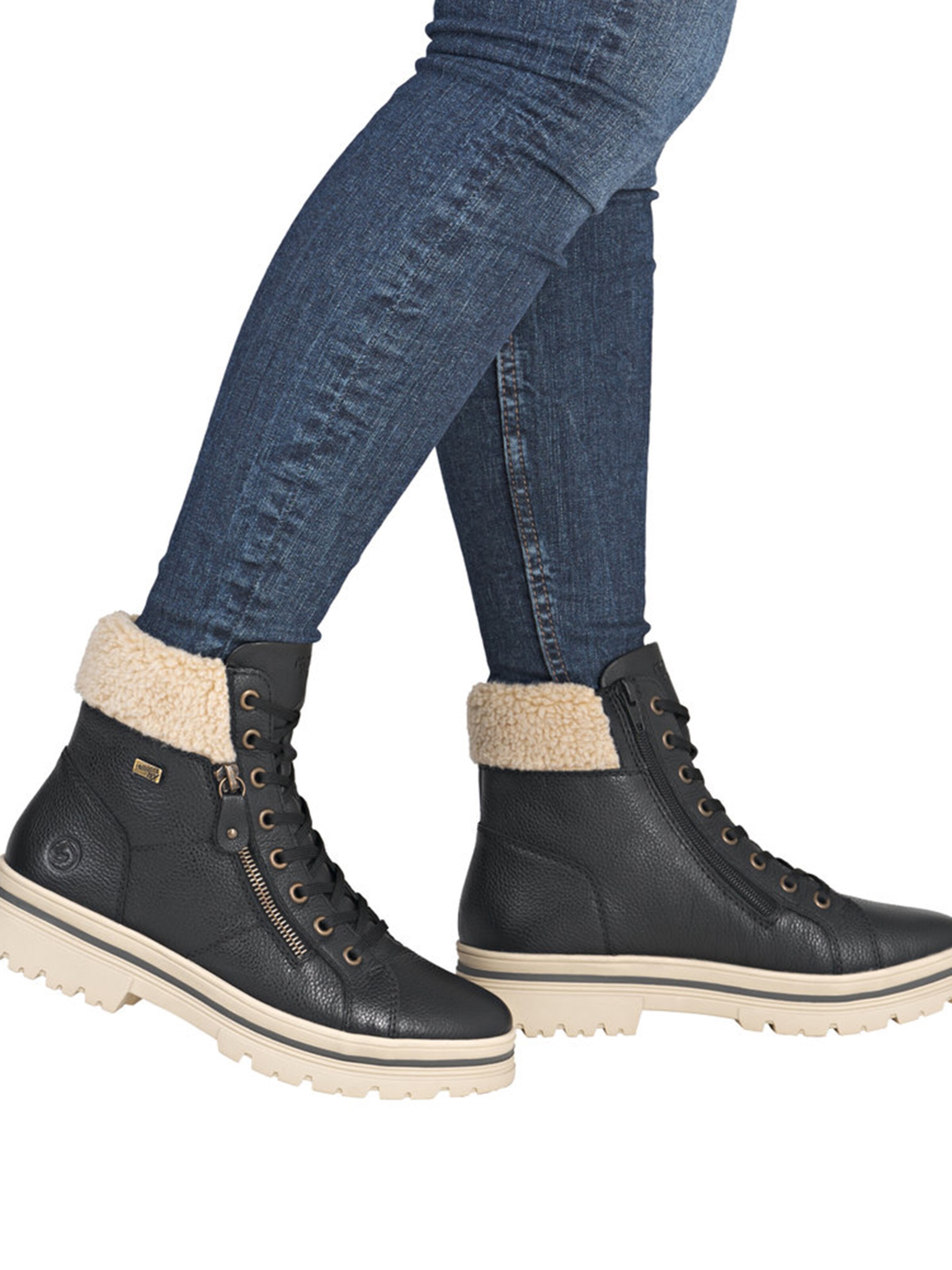 juoda REMONTE Suvarstomieji kulkšnis dengiantys batai