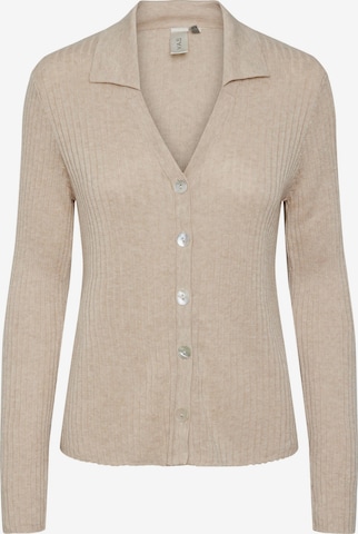 Y.A.S Knit Cardigan 'DERMA' in Beige: front