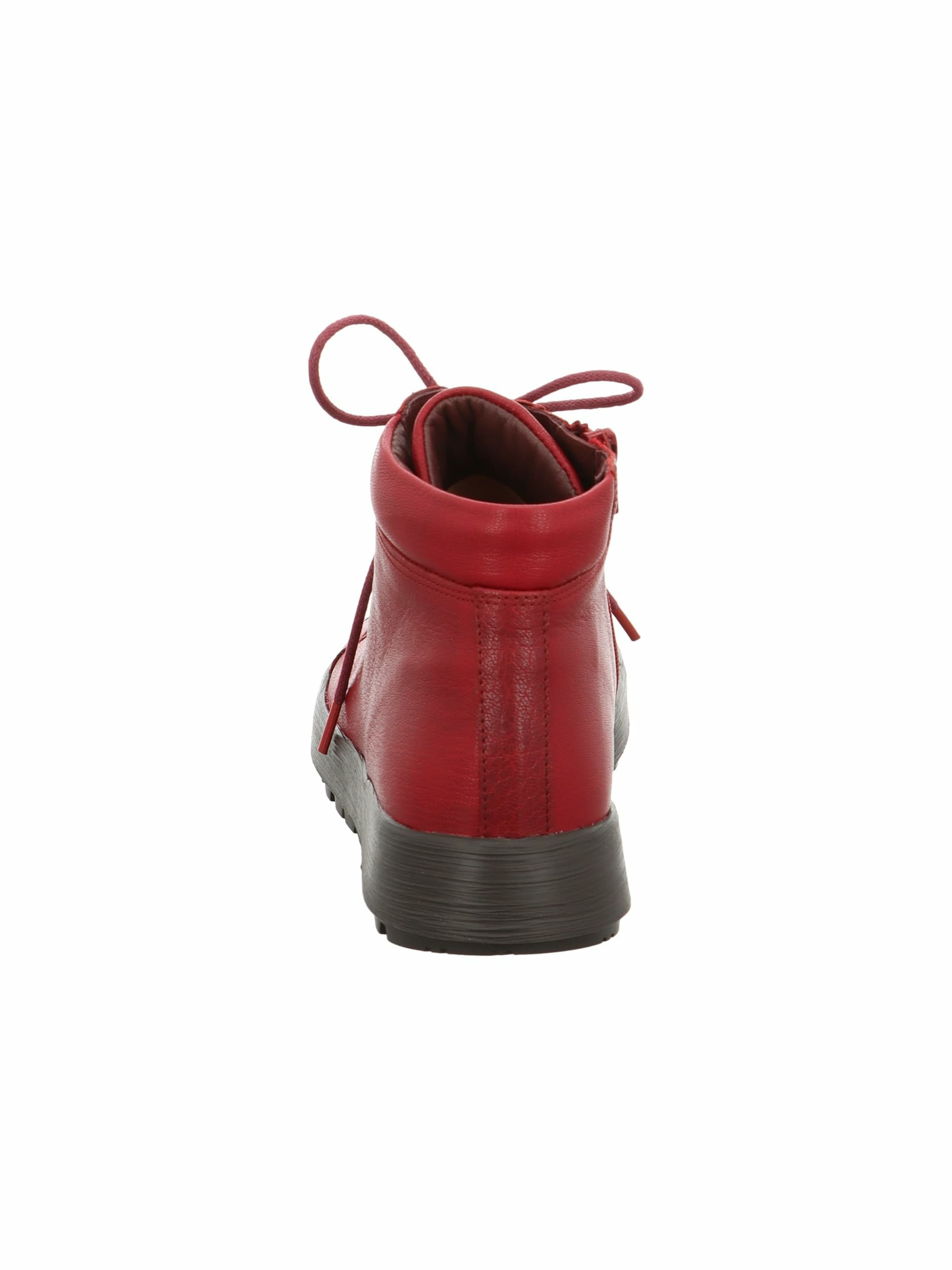 THINK! Lace-Up Ankle Boots in Red