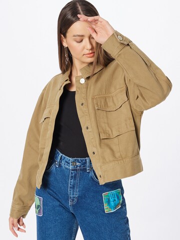 River Island Between-Season Jacket in Brown: front