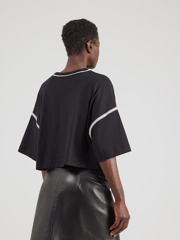 BOSS Тениска 'C_Ecrochet' в черно