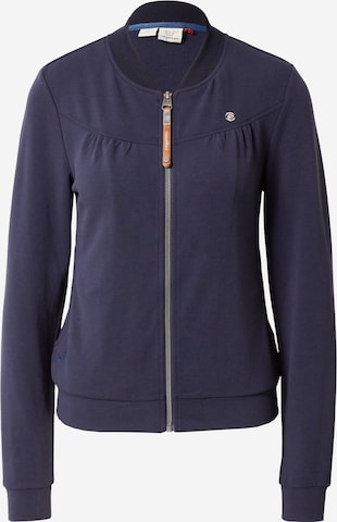 Ragwear Zip-Up Hoodie 'KENIA' in Blue: front