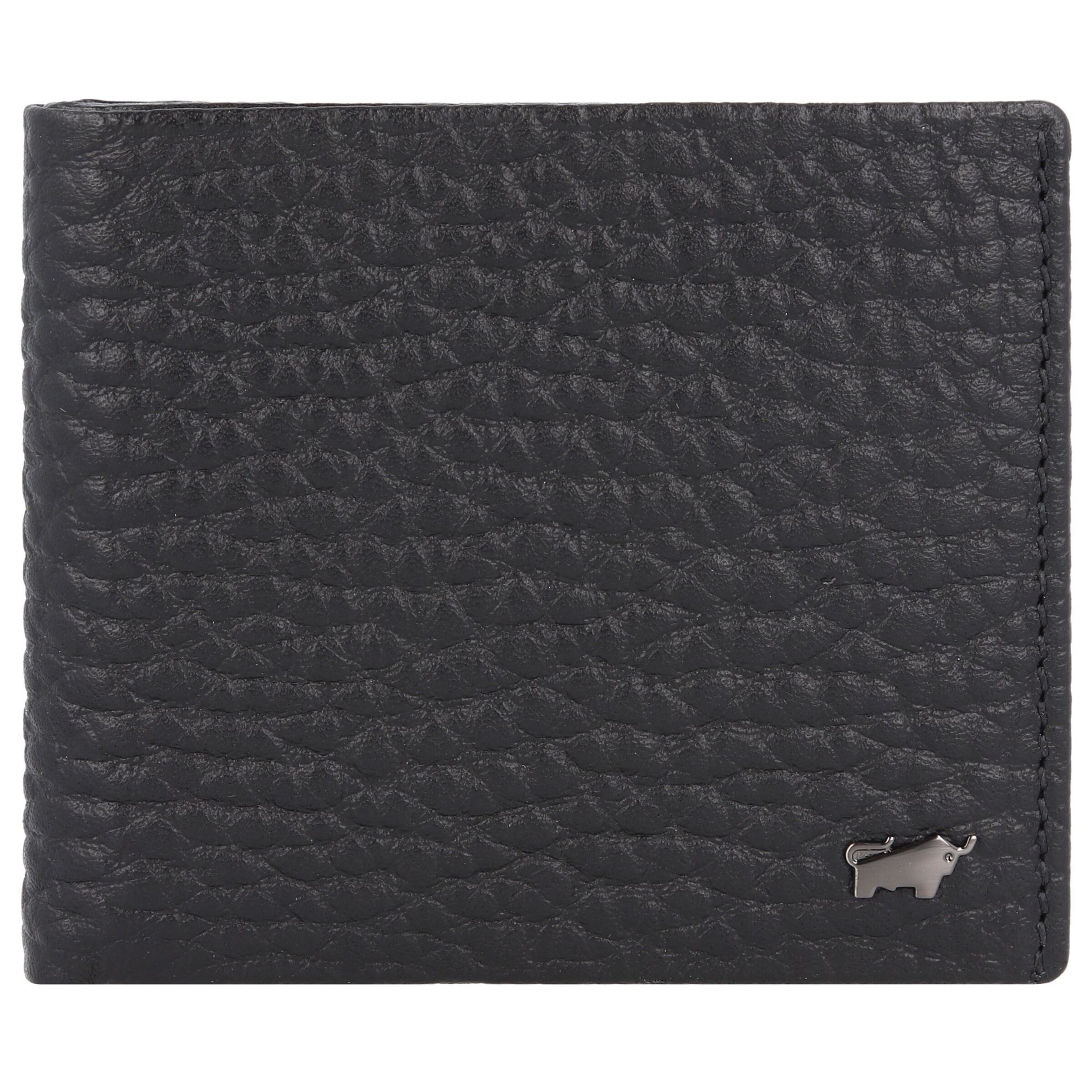 Portamonete 'Yannik' di Braun Büffel in nero: frontale