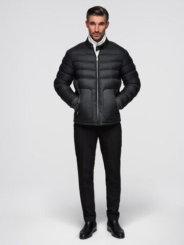 Veste mi-saison 'OM-JALP-0261' Ombre en noir
