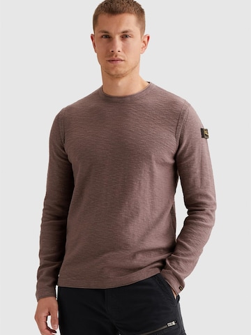 PME Legend Trui 'PME LEGEND - Pullover with badge and contrast detail' in Lila: voorkant