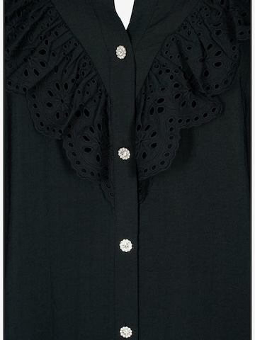 Zizzi Bluse 'CLARA' i sort