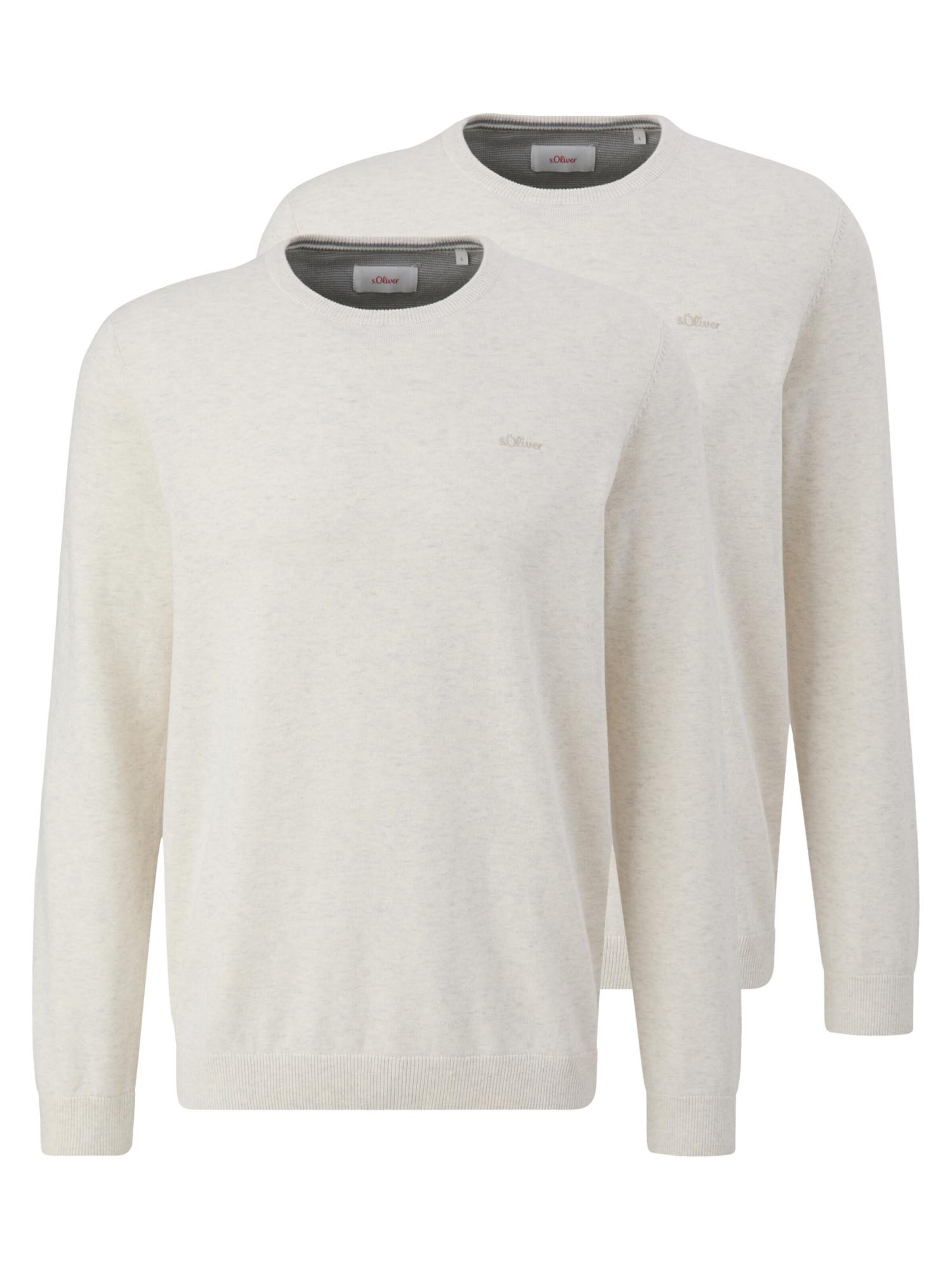 s.Oliver Pullover 'Basic'‌‌ in Weiß: Vorderseite