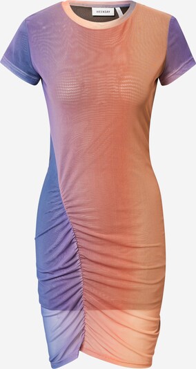 WEEKDAY Kleid 'Darcy' in helllila / dunkellila / pastellorange / hellorange, Produktansicht