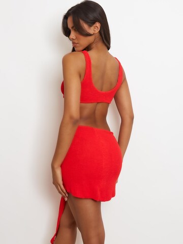 Moda Minx Skirt 'Scrunch Short Ruffle' in Red