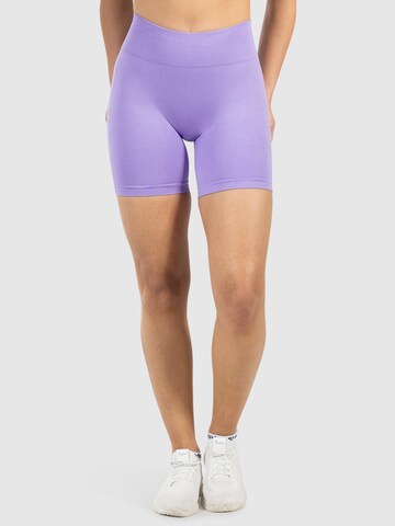 Smilodox Slim fit Sports trousers ' Scrunch Nomeli ' in Purple: front