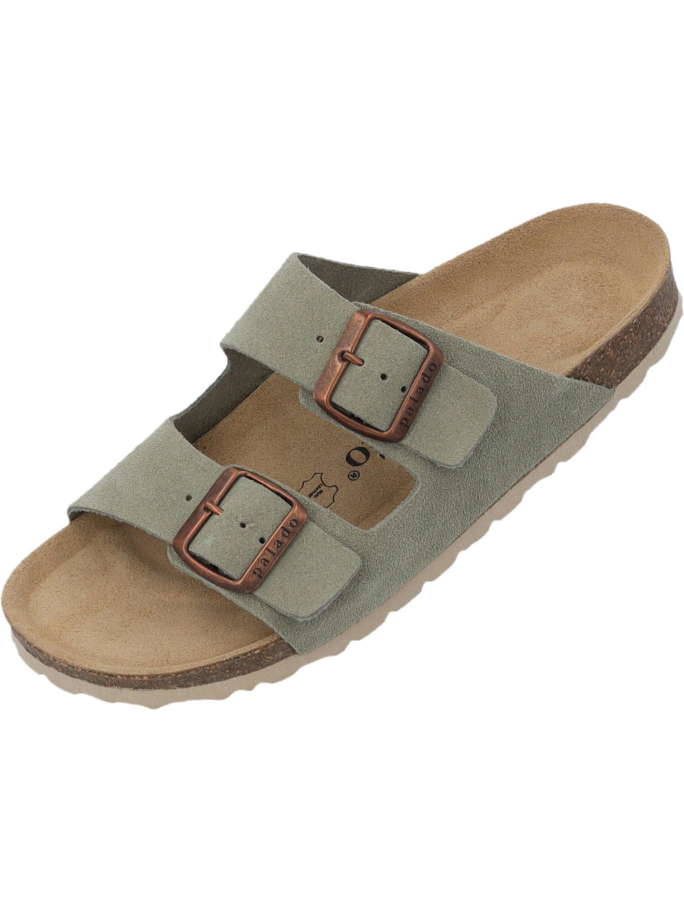 Palado Mules 'Korfu' in Green: front