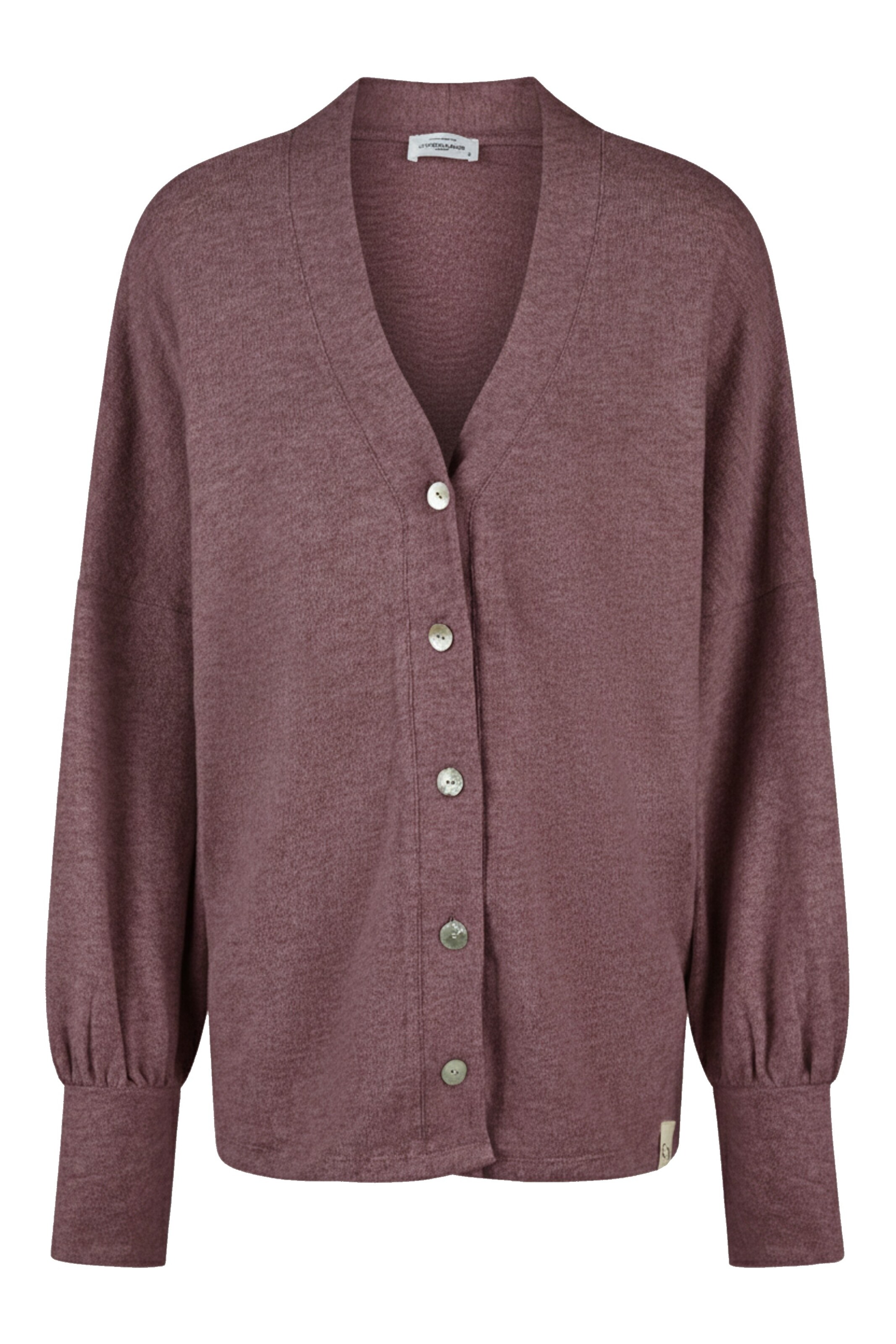 Cotton Candy Cardigan in weinrot, Produktansicht