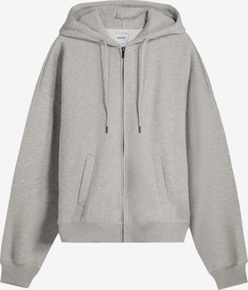 Bershka Bluza rozpinana w kolorze szary: przód