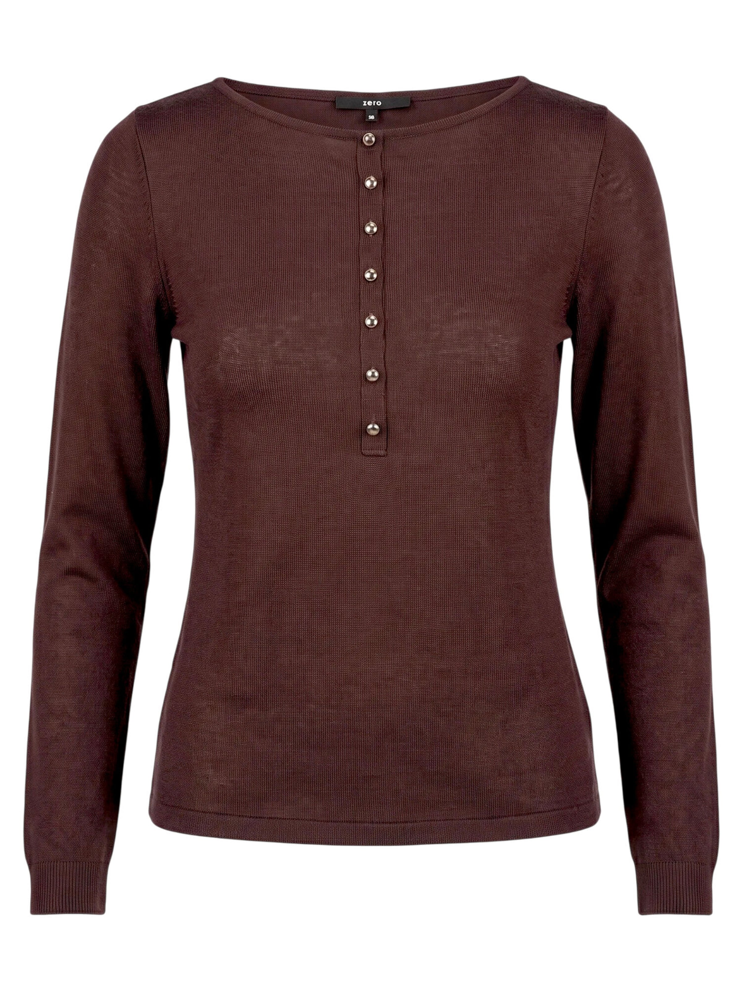 zero Shirt in Braun: Vorderseite