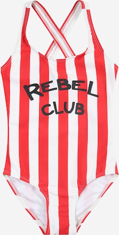 Only Mini Swimsuit 'KMGHOLIDAY' in Red: front