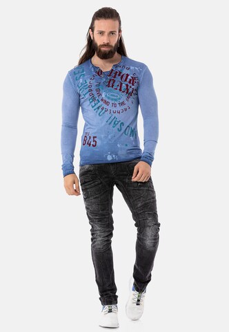 CIPO & BAXX Langarmshirt in Blau