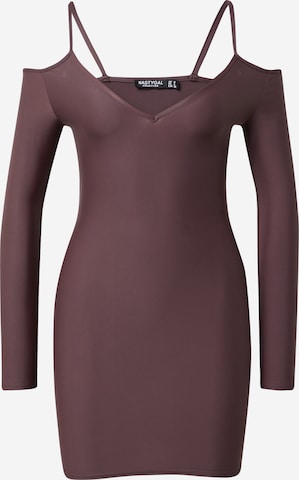 Robe Nasty Gal en marron : devant