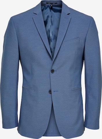 Coupe slim Veste de costume 'Josh' SELECTED en bleu : devant