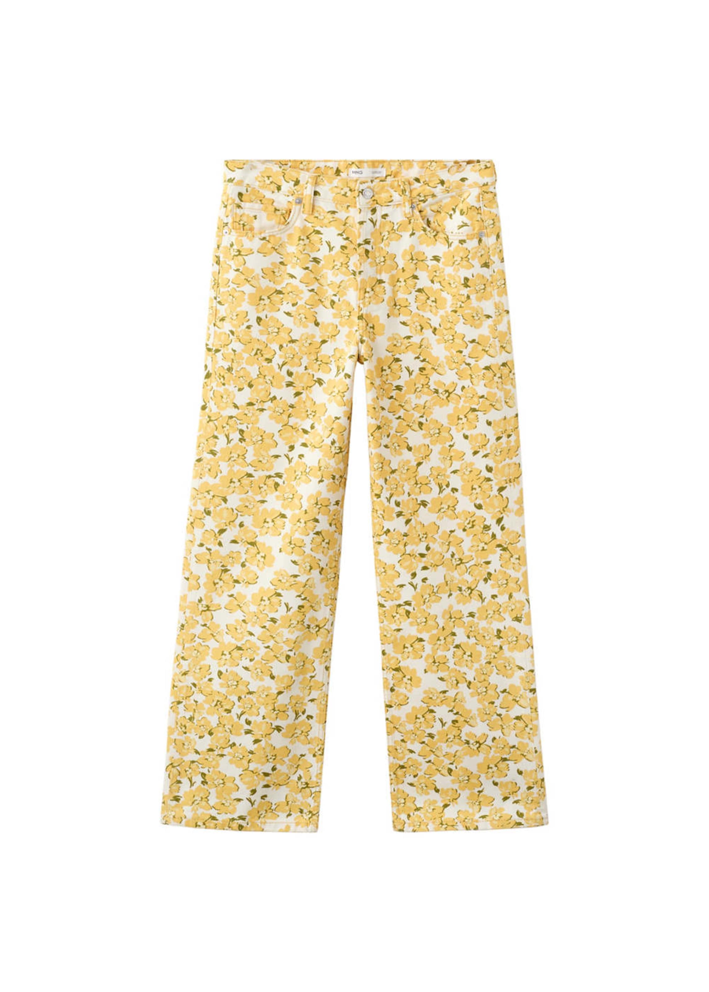 MANGO Loosefit Jeans in Gelb: Vorderseite