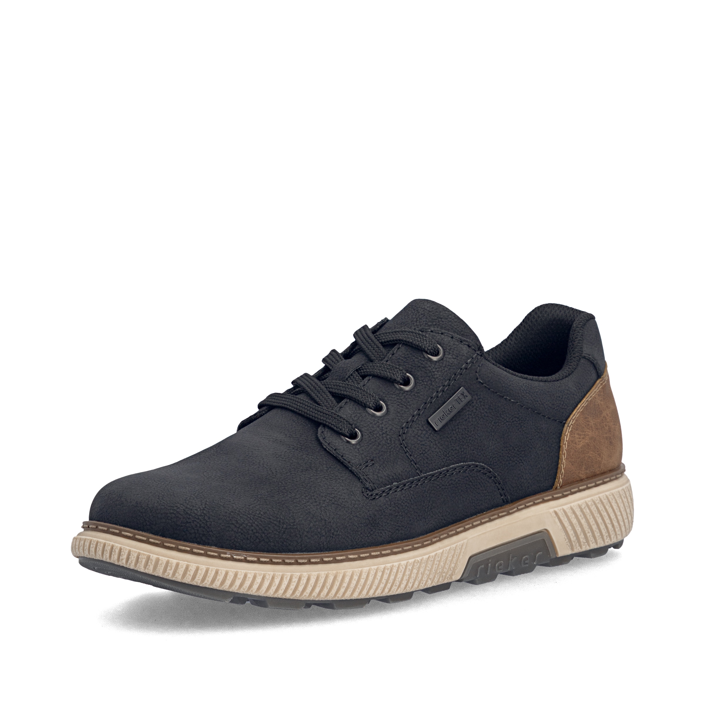 Chaussure de sport à lacets Rieker en noir : devant