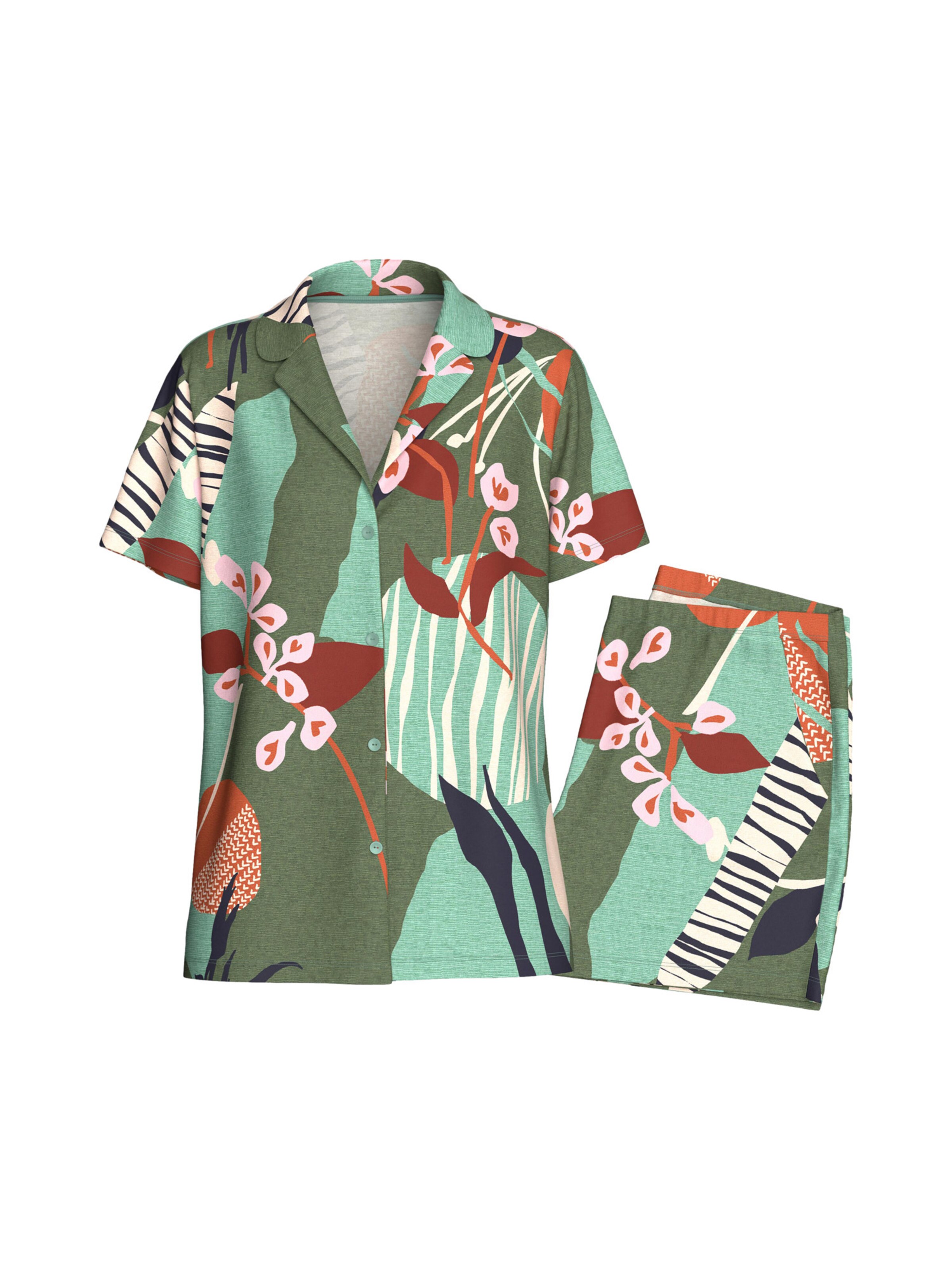 IMPETUS Pajama ' IM8547P5400 ' in Green: front