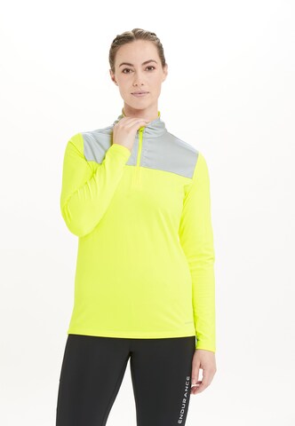 ENDURANCE Functioneel shirt 'Tusina' in Geel: voorkant