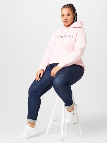 Sweat-shirt Tommy Hilfiger Curve en rose