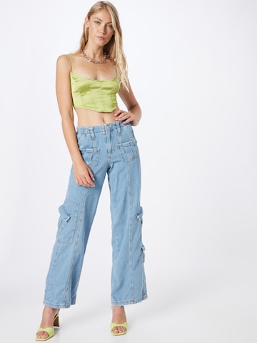 Wide Leg Jeans cargo BDG Urban Outfitters en bleu