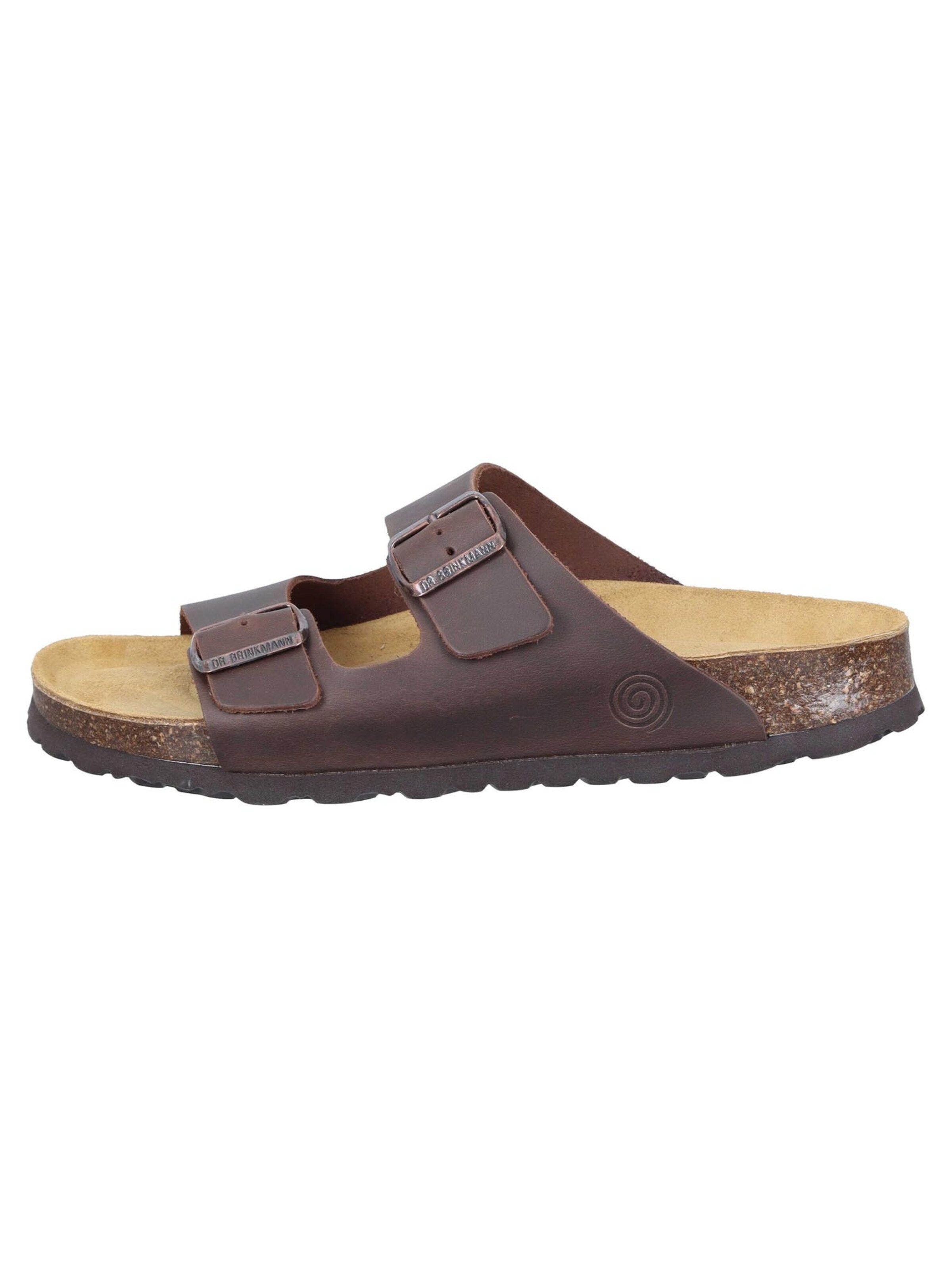 DR. BRINKMANN Pantolette 'Bonillo'‌‌‌‌‌‌‌‌ in Braun: Vorderseite