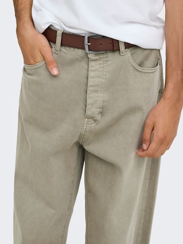 Only & Sons Loosefit Jeans 'ONSFade' in Groen