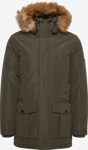 11 Project Winter Parka 'DUFFIN' in Green: front