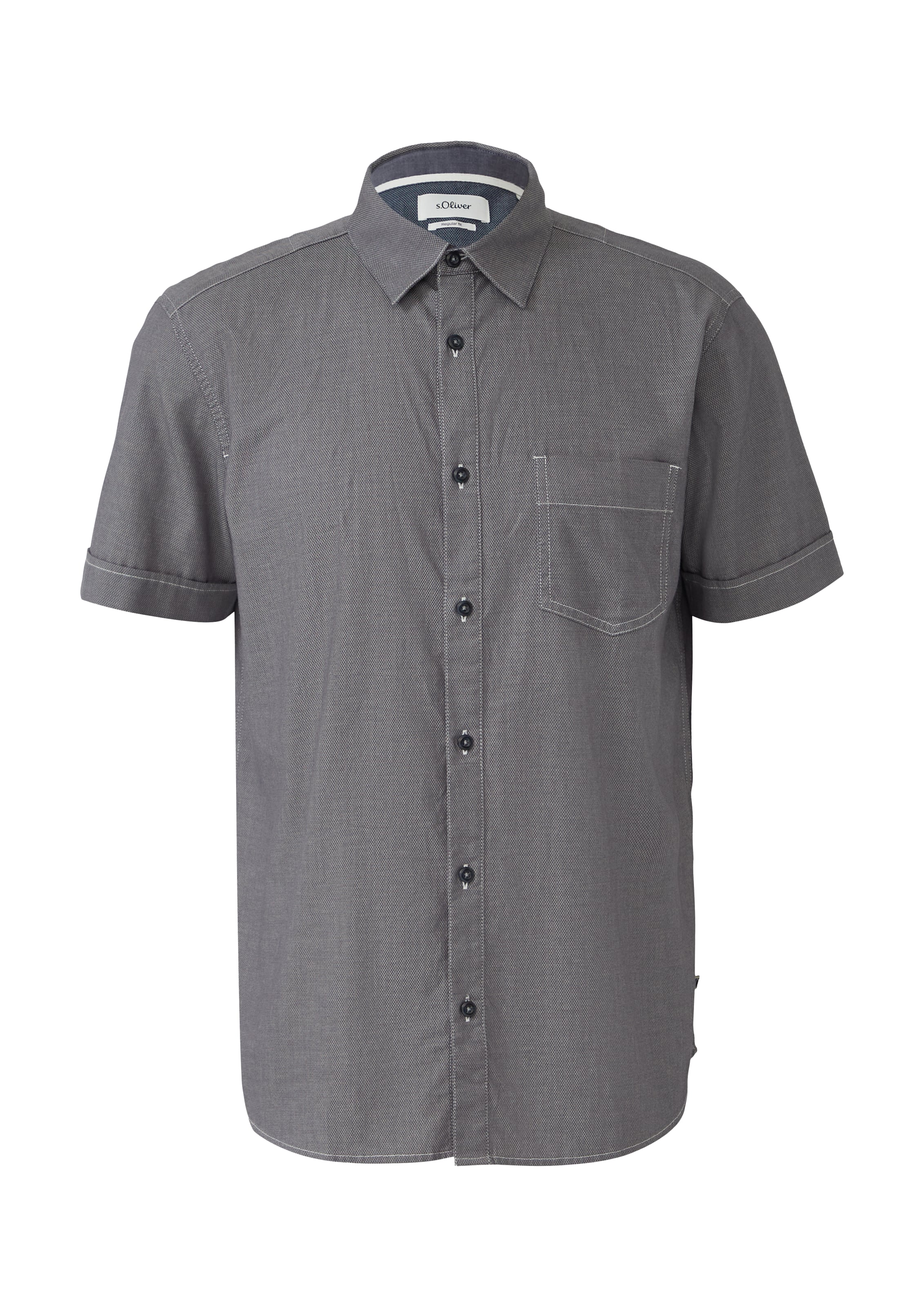 s.Oliver - Regular Fit Camisa em cinzento: frente