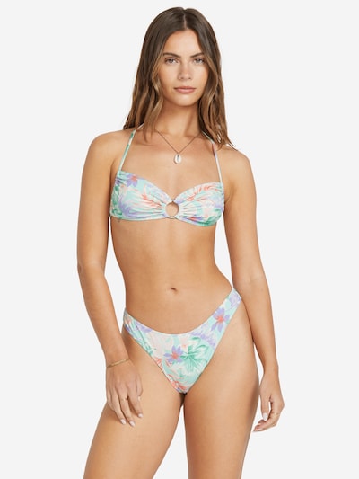 BILLABONG Bas de bikini 'Wave Haze' en L en aqua / émeraude / orange foncé / blanc, Vue avec produit