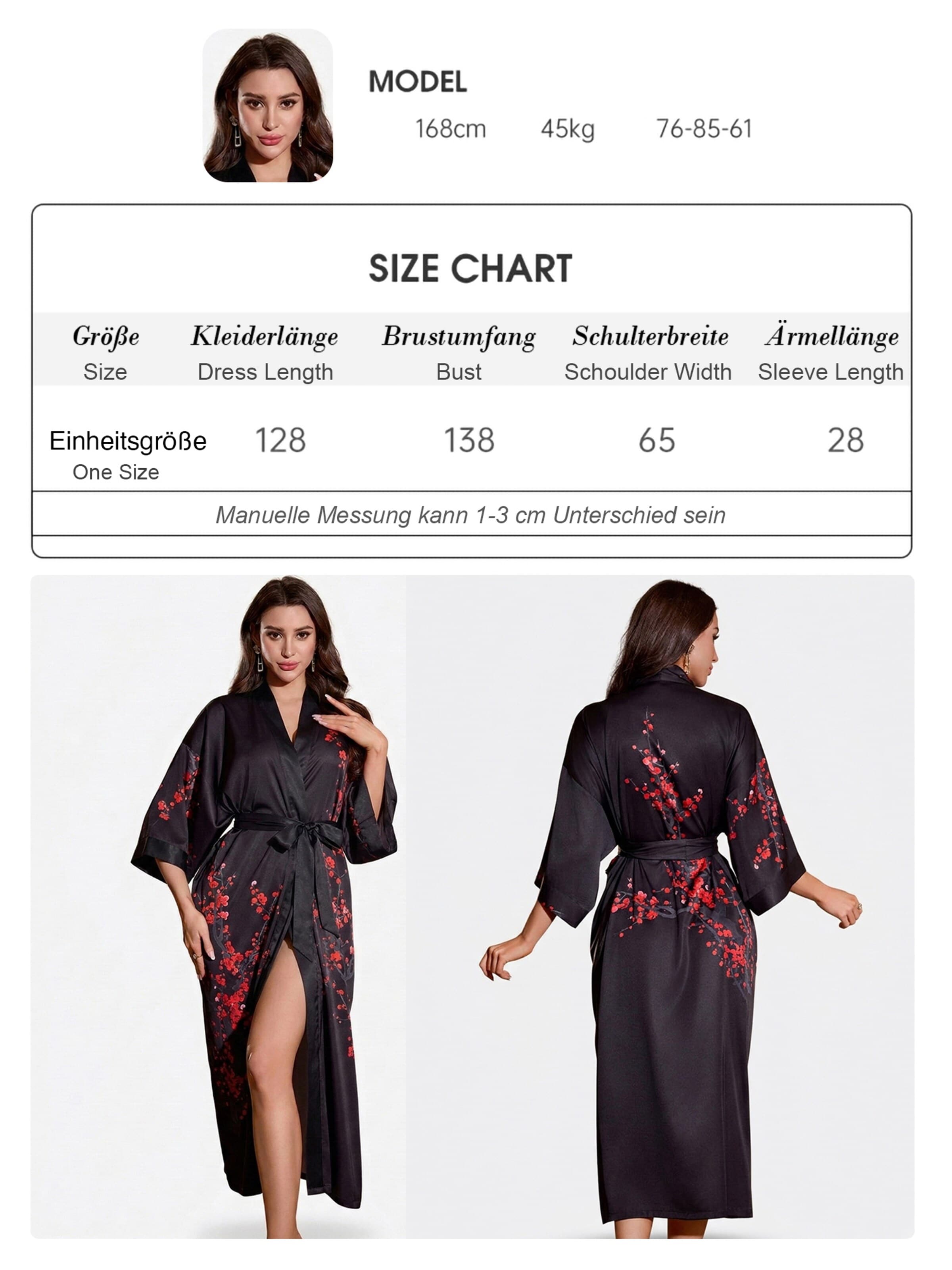 Vivi Idee Morgenmantel‌‌‌‌‌‌‌‌ in Schwarz