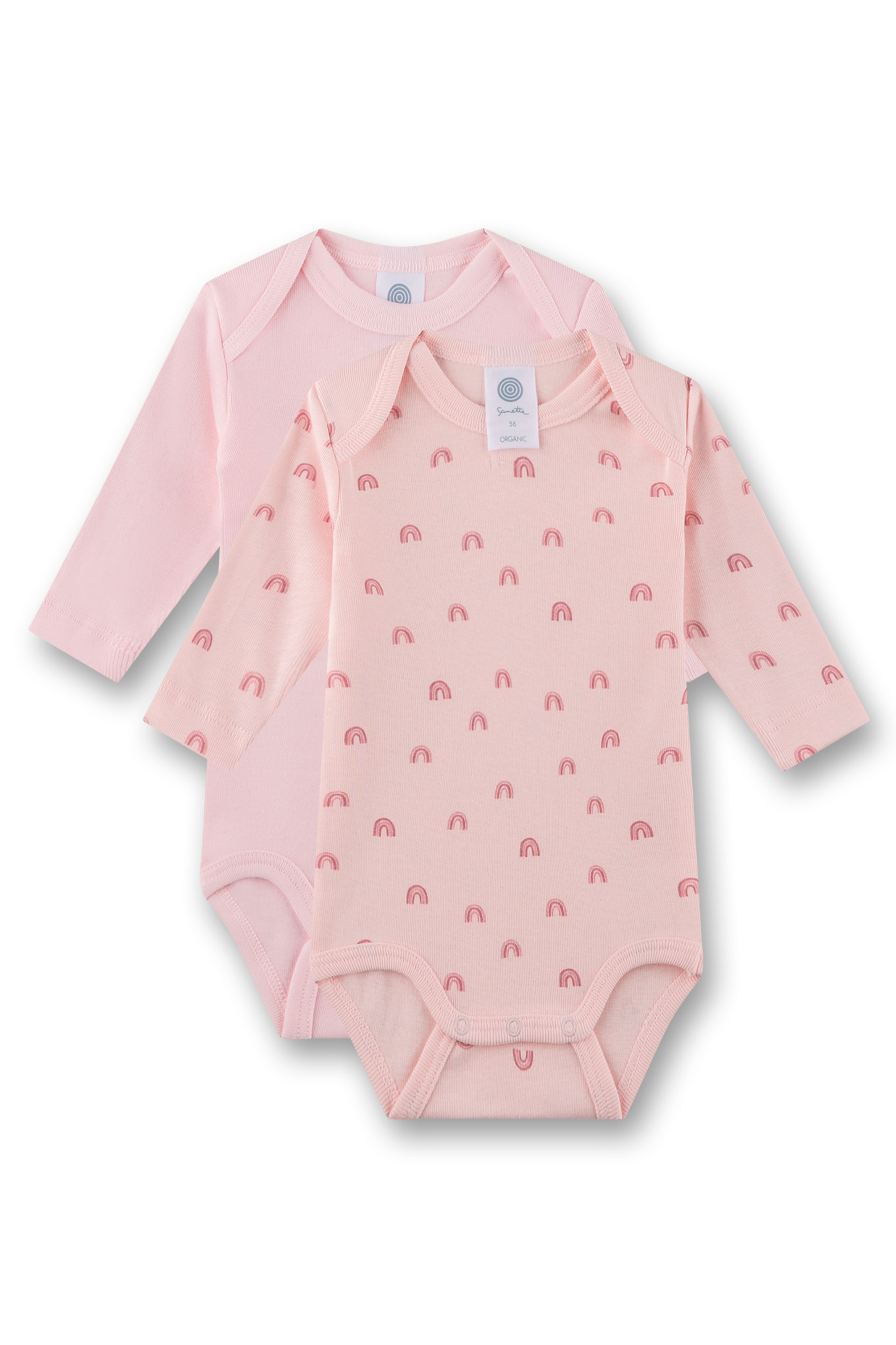 Tutina / body per bambino di Sanetta in rosa: frontale