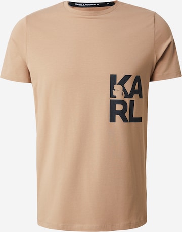 Karl Lagerfeld Μπλουζάκι σε μπεζ: μπροστά